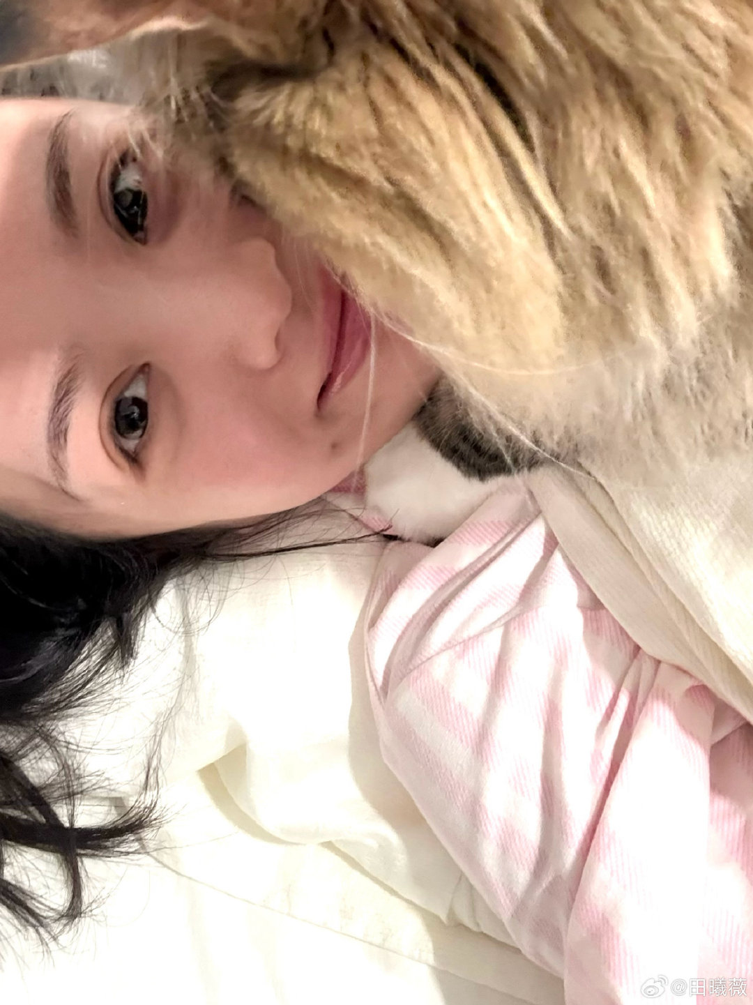 #田曦薇早上起床的素颜#我幻想中我素颜的样子：​