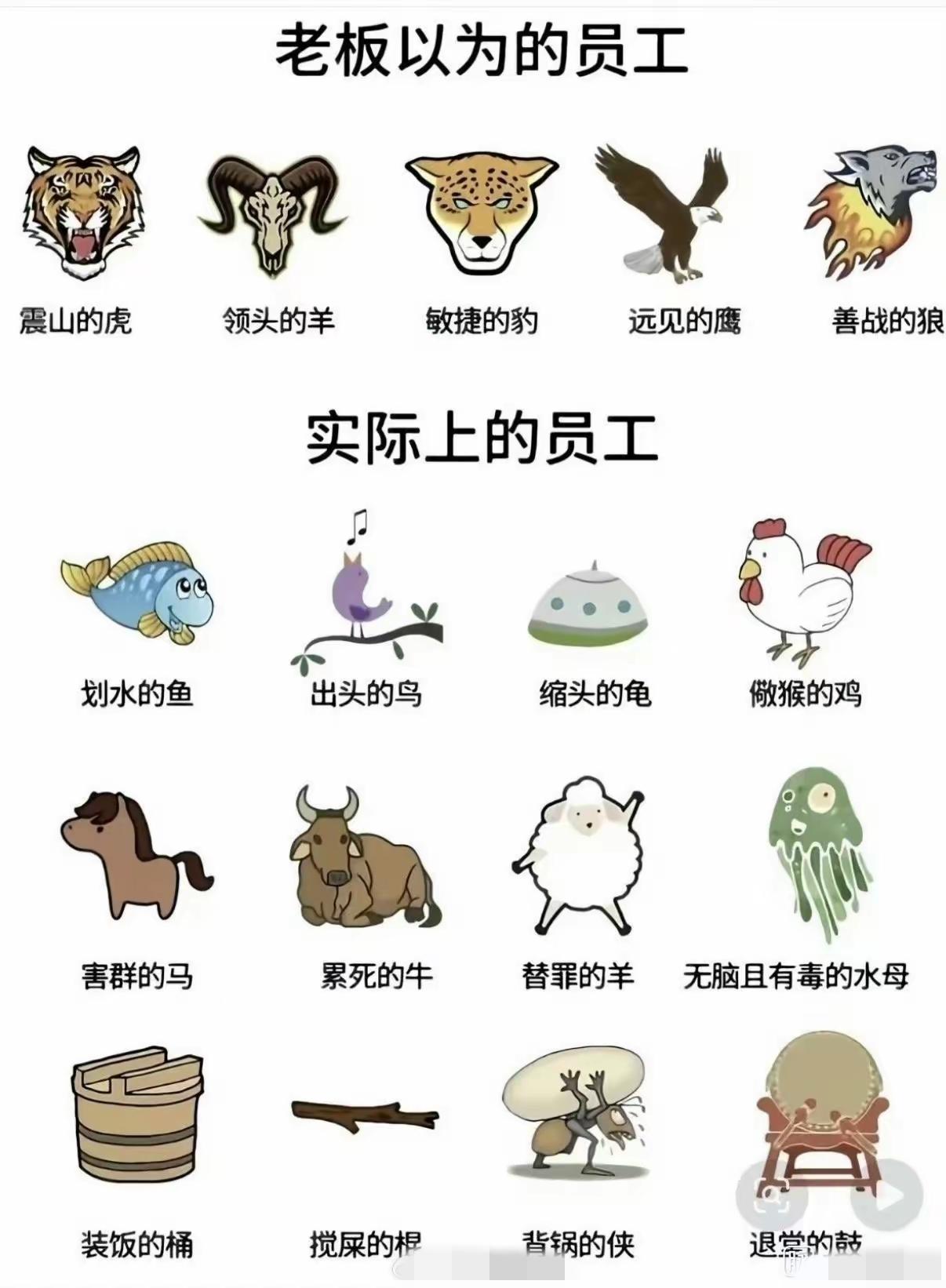 老板：呵呵，想当年我做员工的时候也是这样子滴。