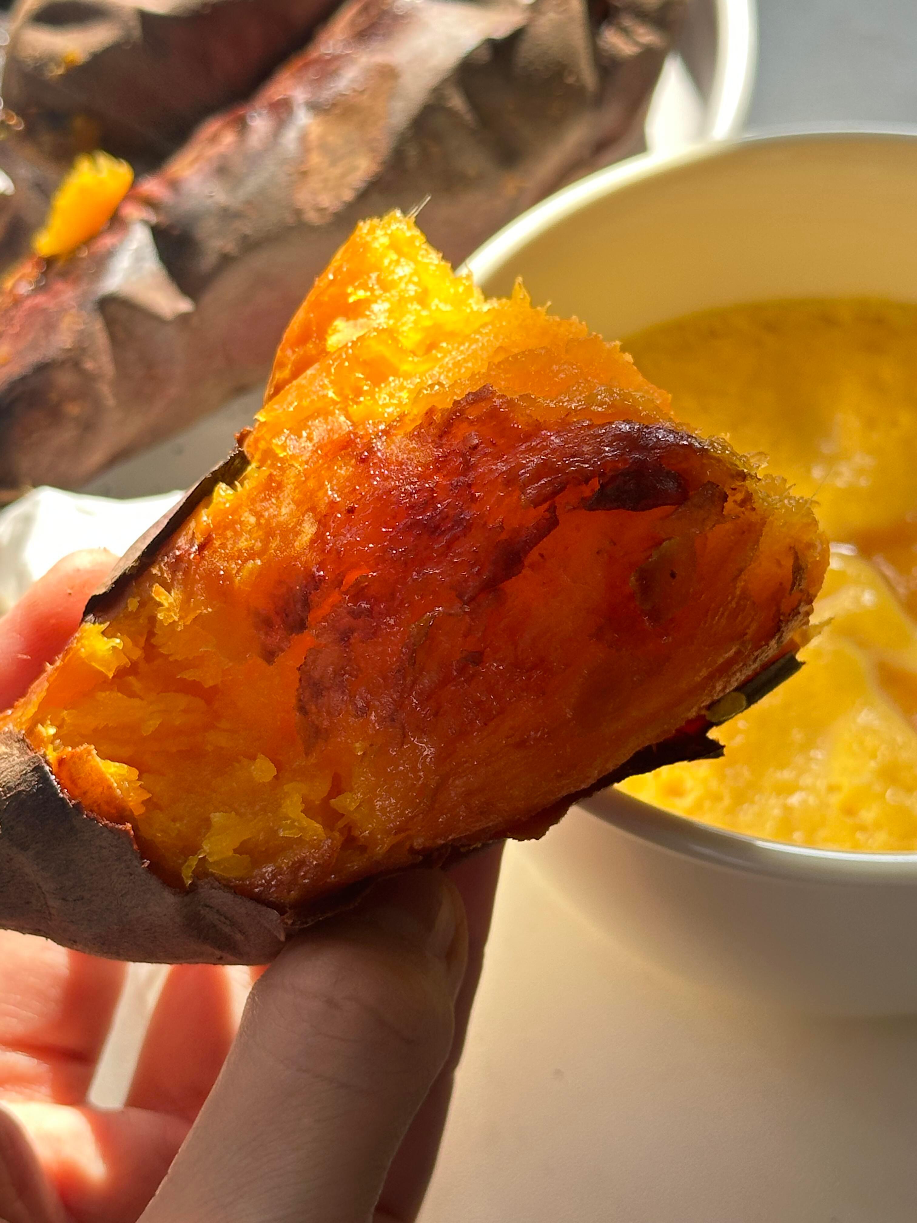 冬日的午后和烤地瓜也太配了