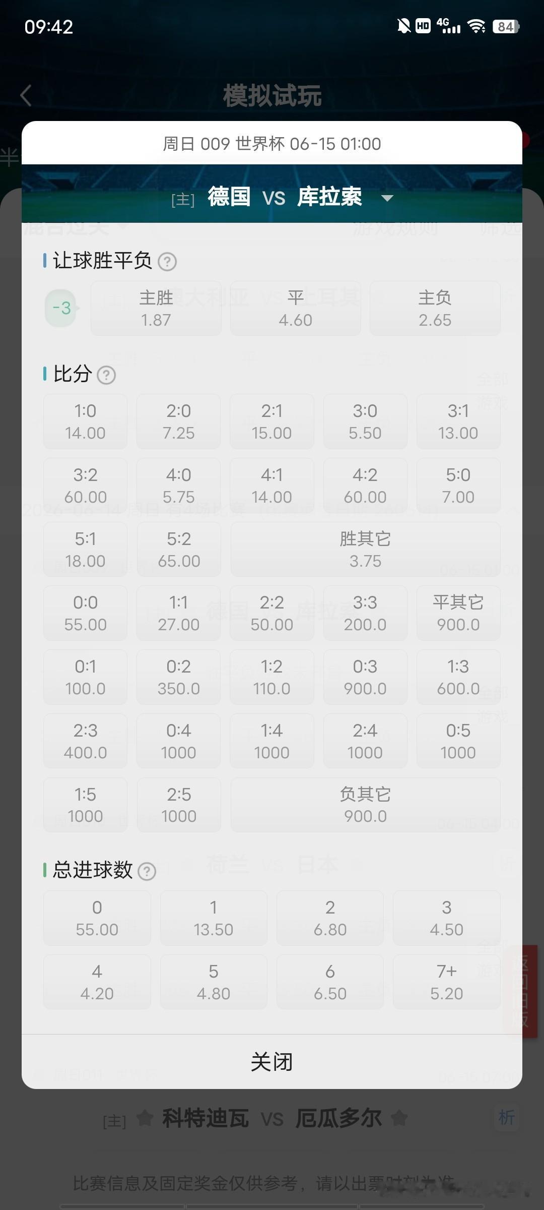 9.世界杯德国vs库拉索预测这是一场没有悬念的较量，德国必须尽可能在这个