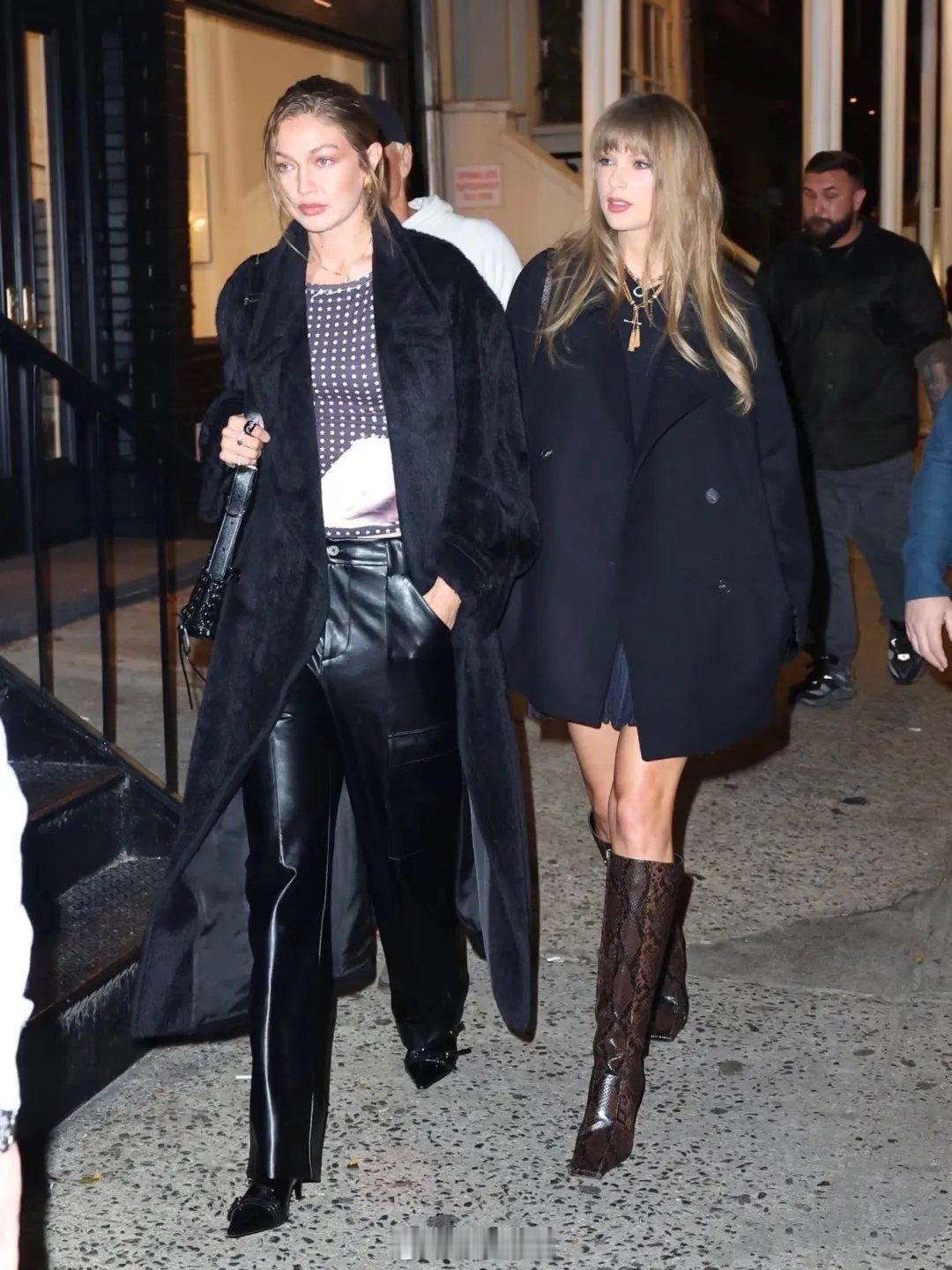 霉霉和GiGi最新纽约外出街拍～今天又是我们闺蜜花你觉得霉霉和GiGi街拍美