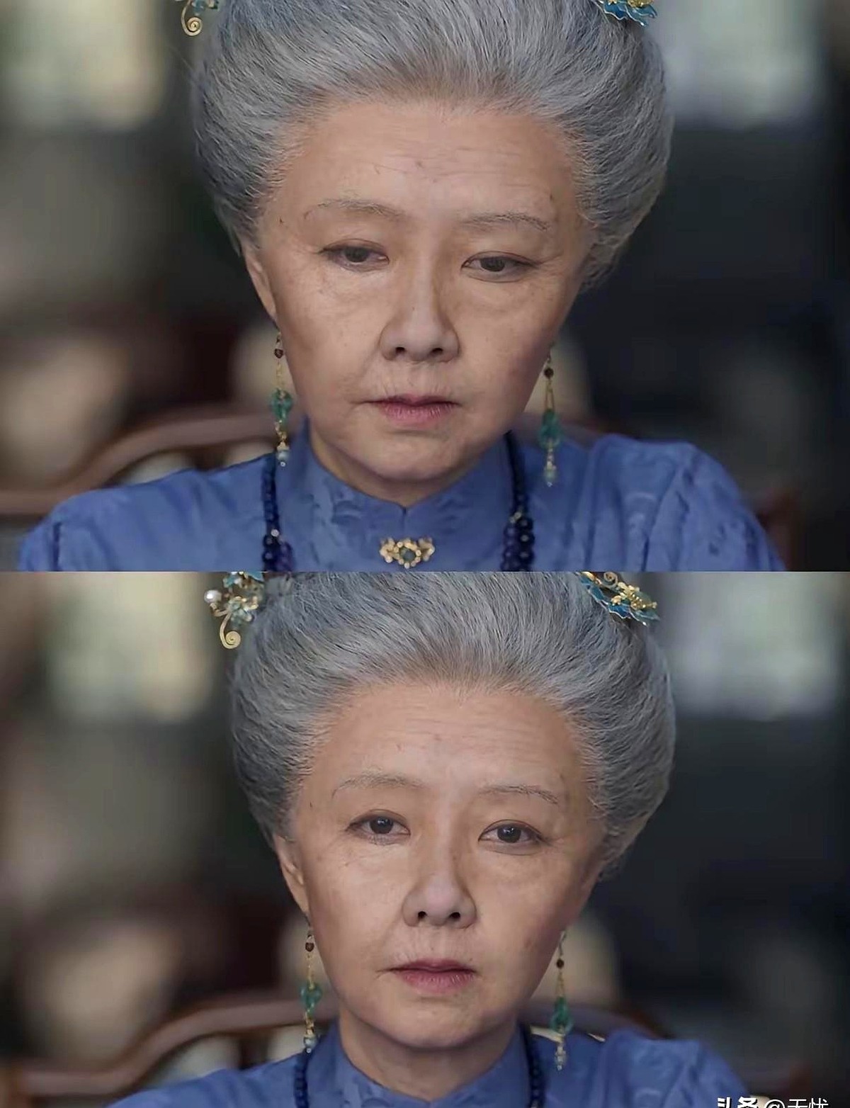 满脸褶子、一头银发，谁能想到这是那个长着娃娃脸的谭松韵？兰香如故大结局播出，许兰香的老年妆一出来，弹