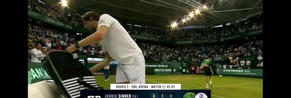 辛纳也不是神！布勃利克爆冷逆转辛纳，阿卡险遭逆转！ATP500哈雷赛第2轮：2