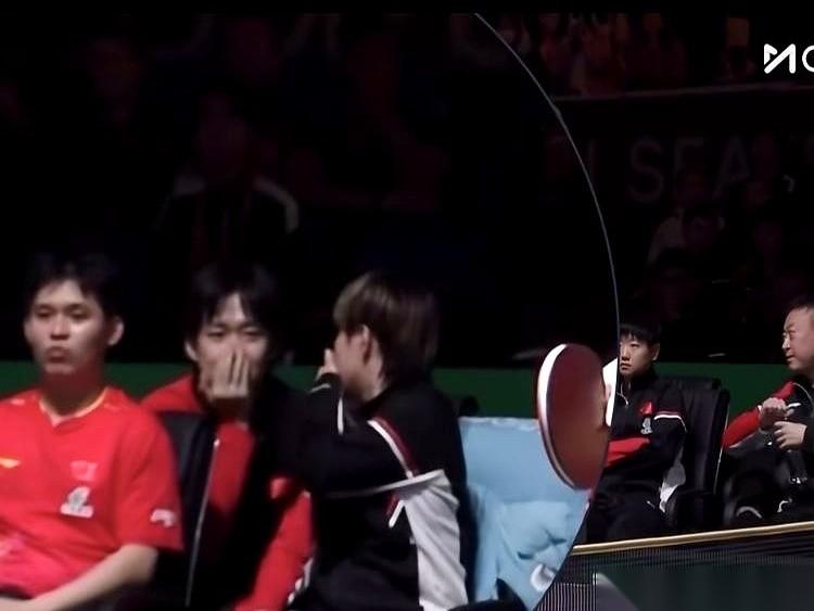 你发现没？现在国乒这帮人聊天，一个个都跟地下党接头似的。手，必须捂嘴。眼神，