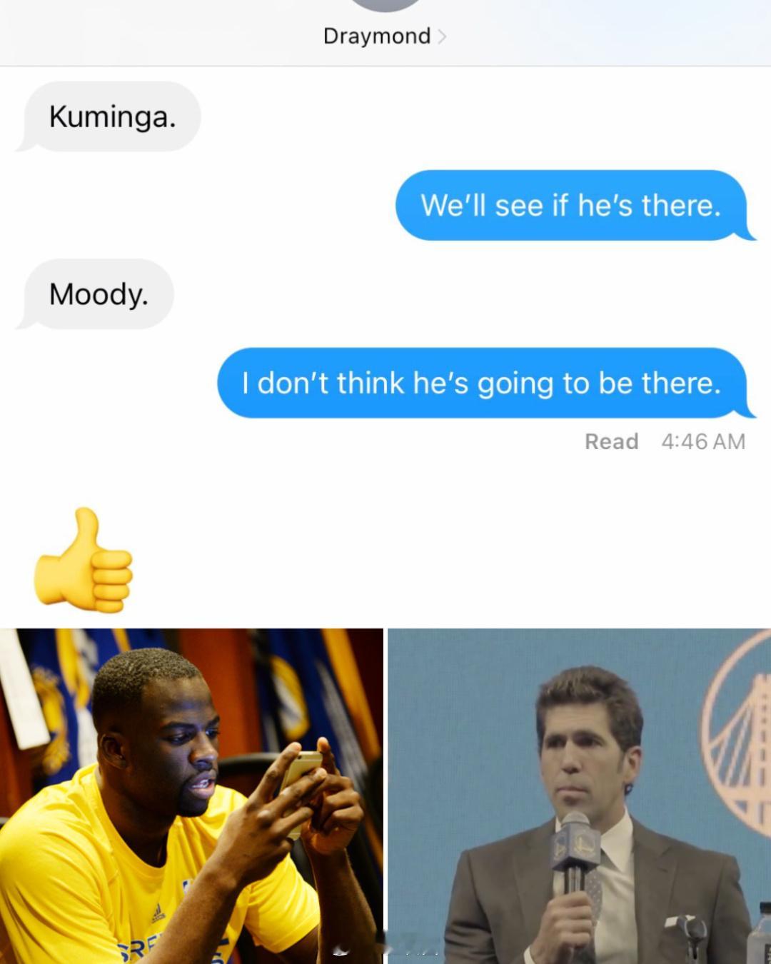 勇士前GM鲍勃·迈尔斯透露，2021年选秀前，格林在凌晨四五点给他发选人建议，其