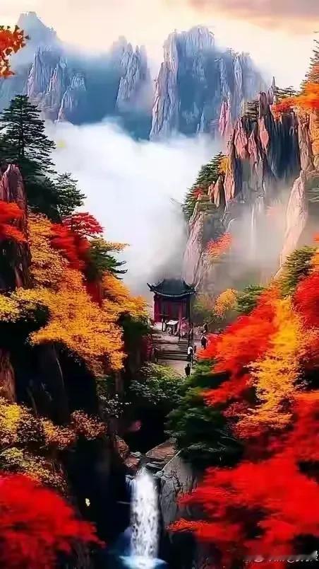 上联:千里冰封望雪飘下联:万山红遍观霜染横批:江山如画