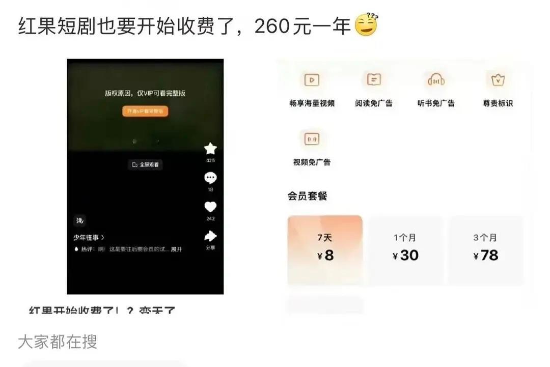 红果收费谁看通通夸克走起