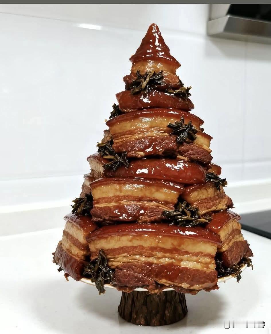 一棵别出心裁的梅菜扣肉圣旦树！