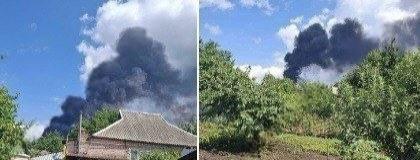 俄军今天在大白天使用“天竺葵”无人机袭击乌军在斯拉维扬斯克的军用燃料库。俄军现在