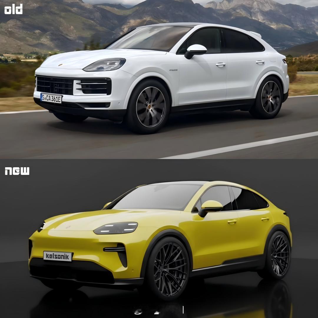 保时捷燃油版&纯电版CayenneCoupe对比燃油版&纯电版（