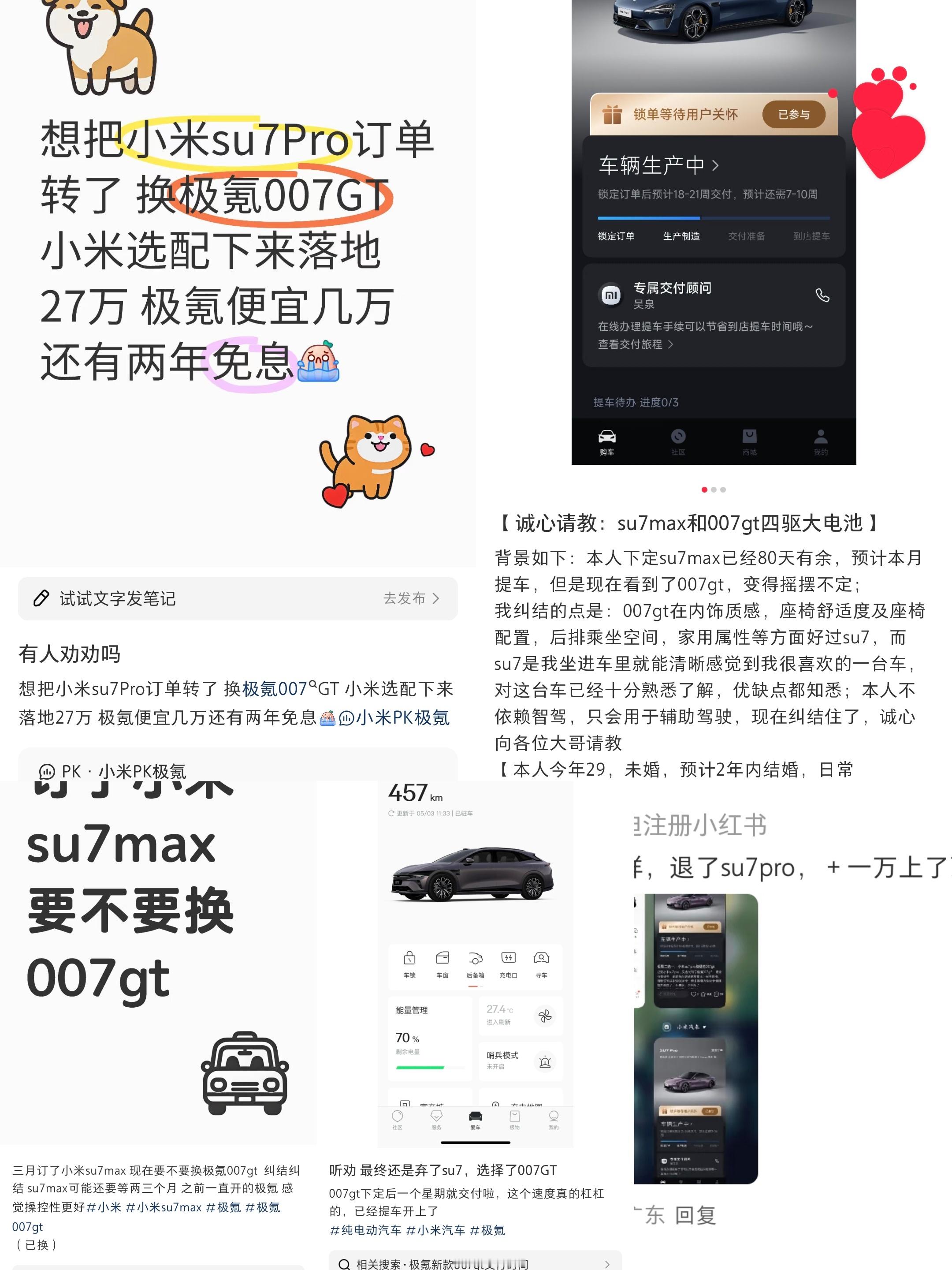 你敢相信吗，xhs居然有不少某网红车等车用户，等不及换了007GT[doge]阿