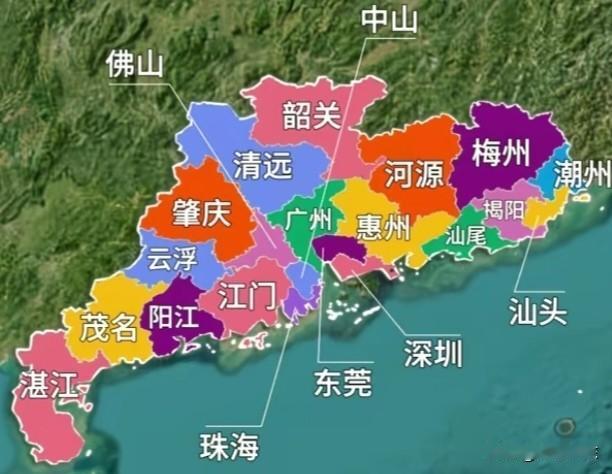 广东有几个富裕的城市，又有几个贫穷的城市呢？看看地图便一目了然。广东富裕的城