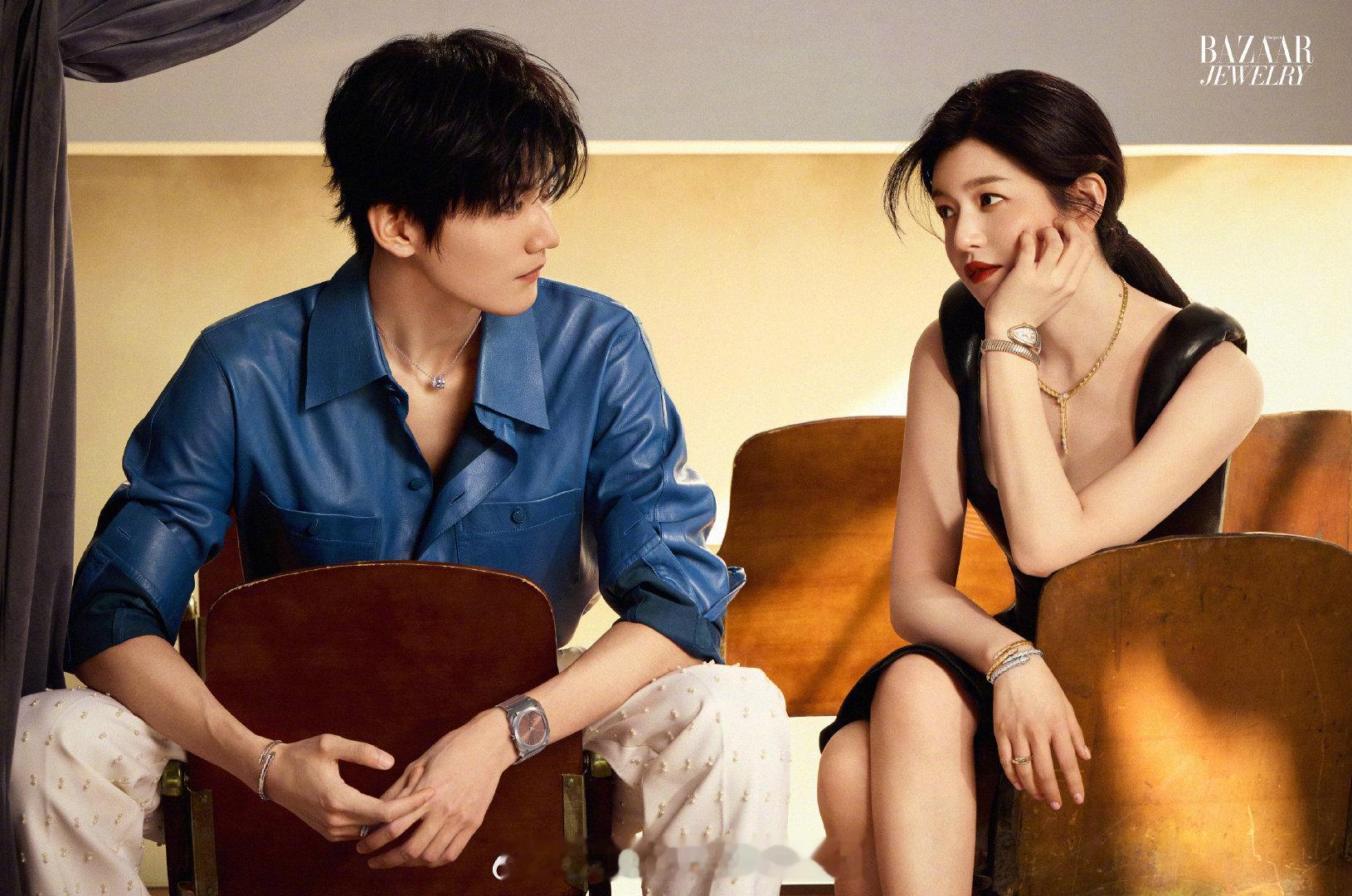 陈妍希、周柯宇的双人时尚芭莎，说实话还蛮搭的不过狙击蝴蝶去年12月就收官了，剧