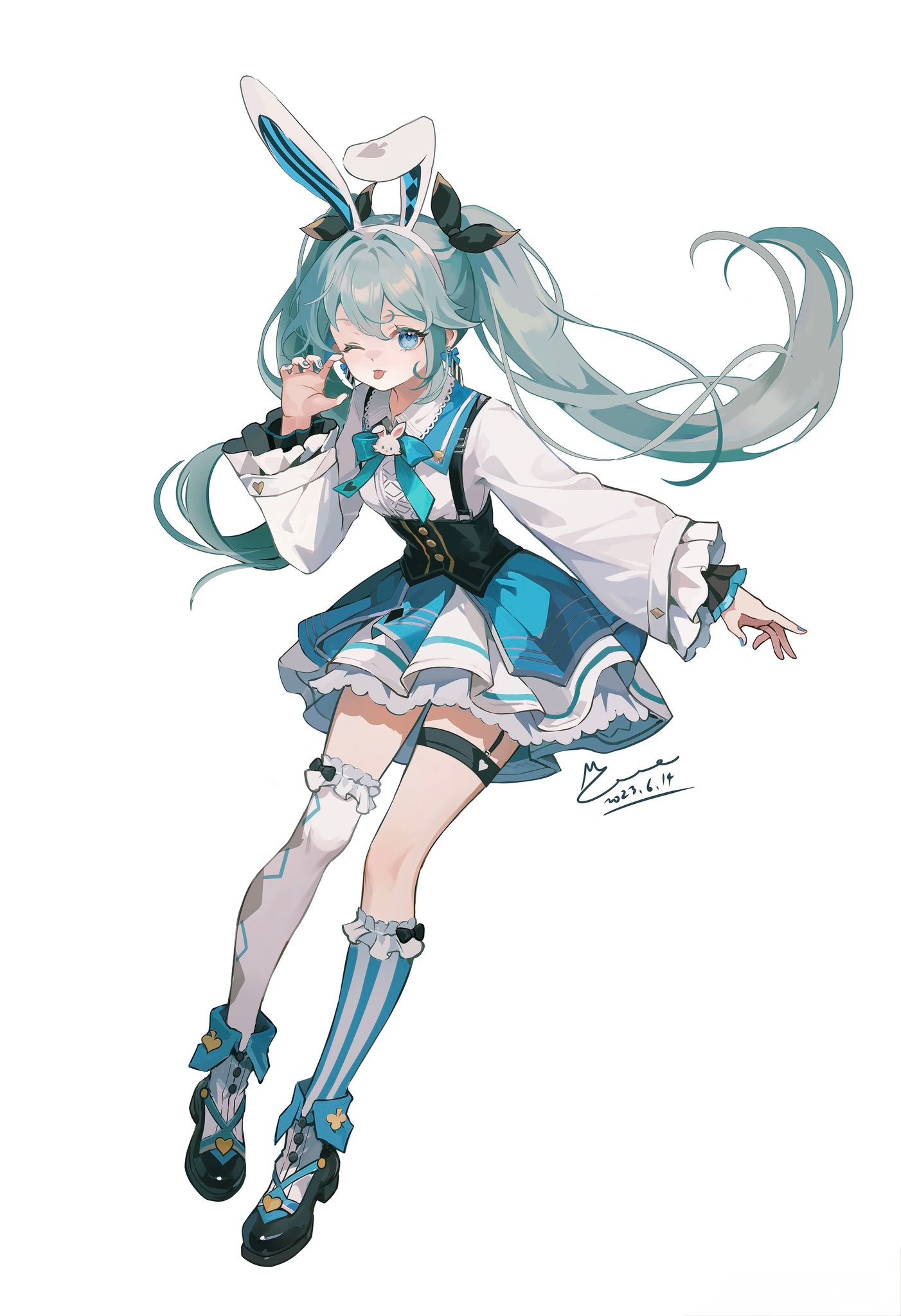 初音未来动漫点评团世界第一公主殿下美得不可芳物.绘：memoryforslee