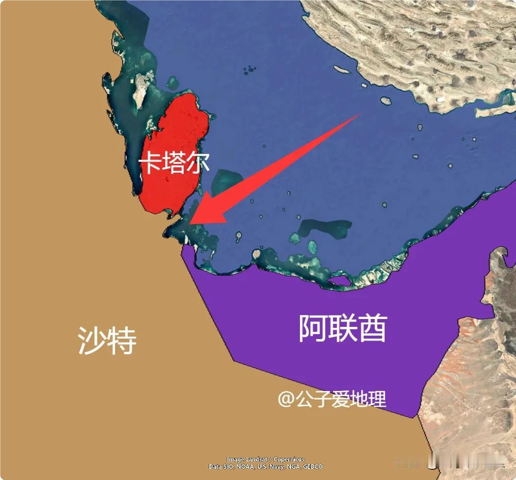 阿联酋和沙特阿拉伯交换领土，不再和卡塔尔接壤。想象一下，你早上醒来，发现你的邻