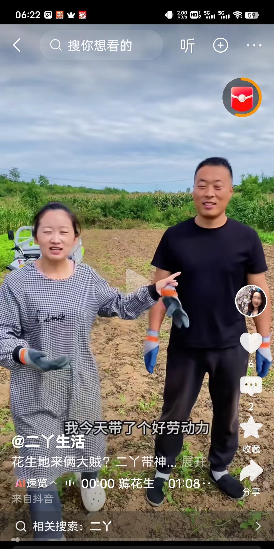 二丫这姑娘真是人小能量大！大妮和常输摆摊卖老粗布床单顾不上家里花生，二丫拉着老公