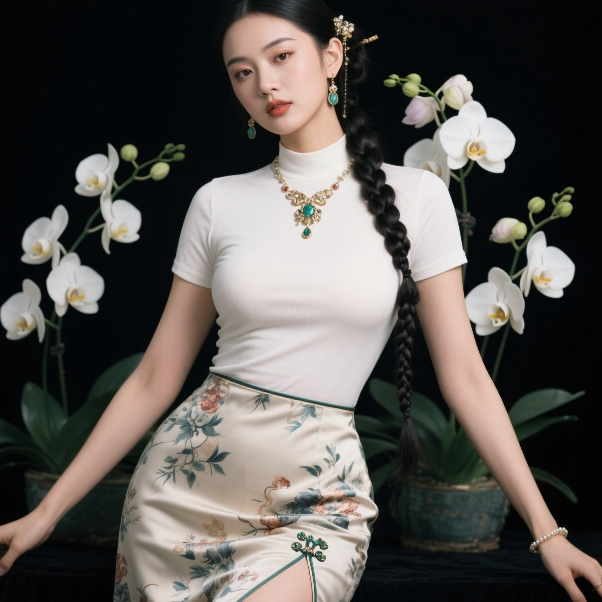 少妇旗袍步生香，珠圆玉润最风光