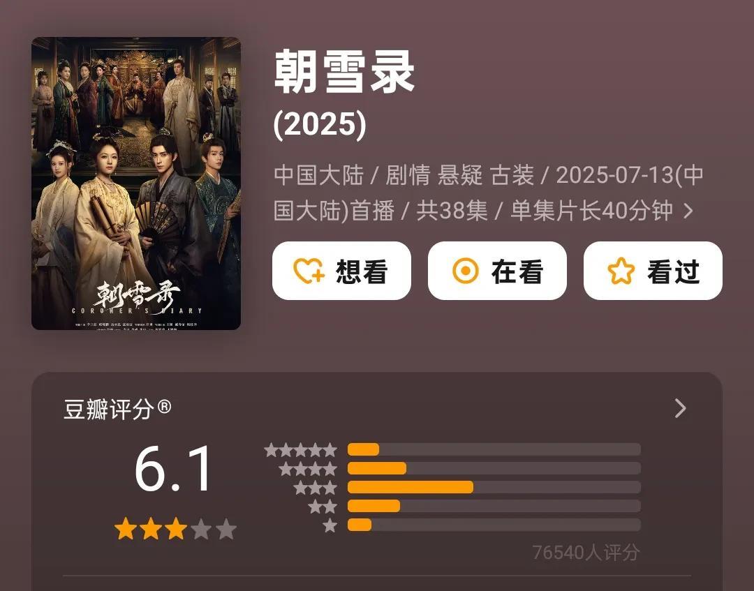 据说，爱奇艺官方认证的2025年暑期三大爆款剧分别为，口碑6分的《临江仙》，口碑