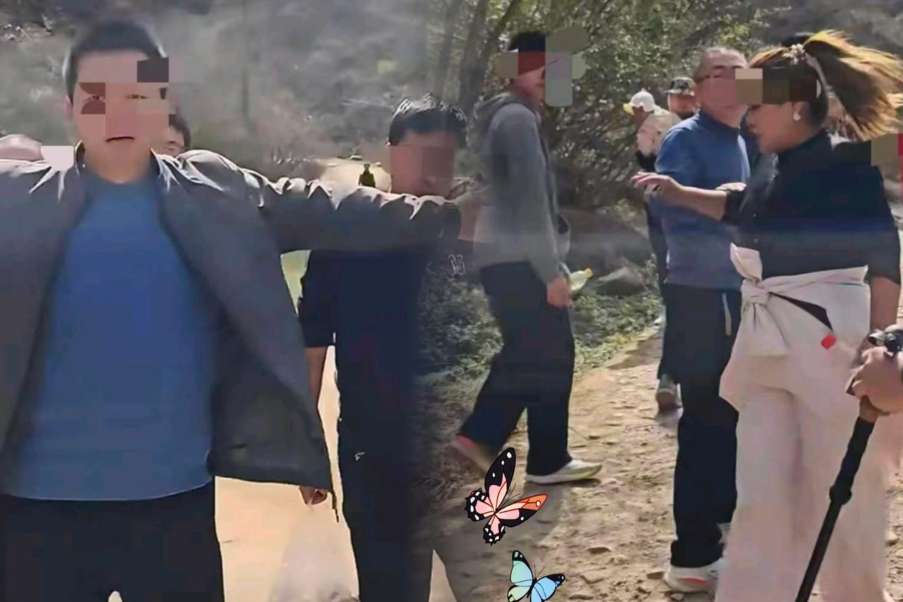 这么嚣张的游客，真是把人看得直冒火！3月22日，秦岭子午峪。志愿者在那儿