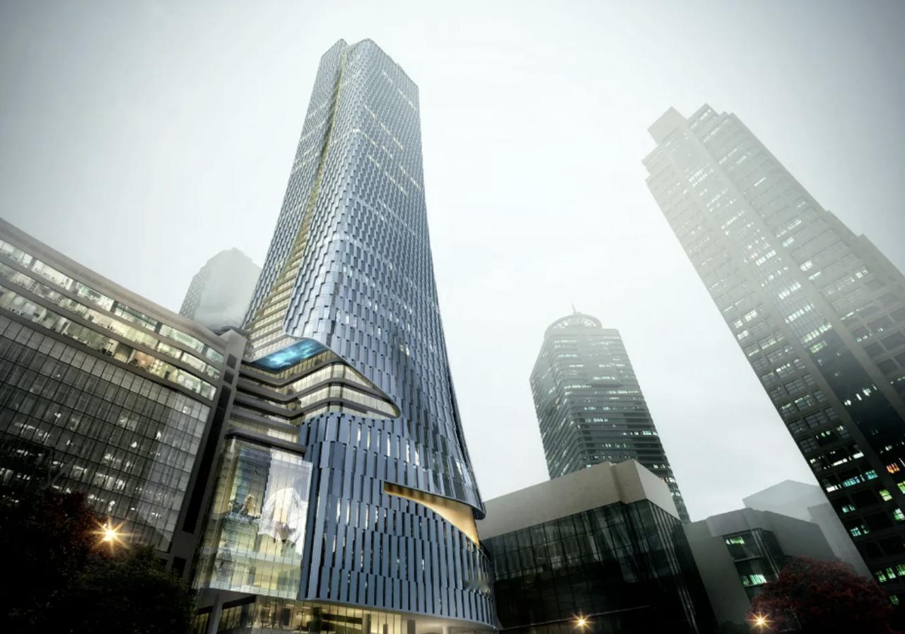 300米！重庆解放碑在建第一高楼新华中心迎来建设重大突破重庆解放碑十字金街
