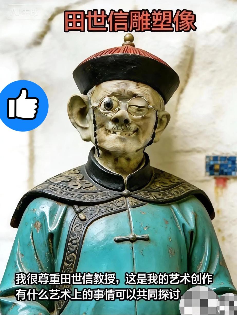 刷到网友自掏1000元资助制作田世信教授雕塑的消息，还挺让人触动的。田世信