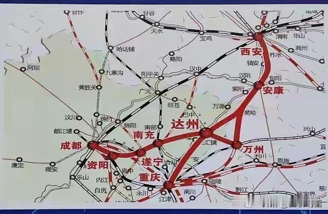 西渝高铁通车后客流量定会超过西成高铁，理由如下:速度决定，西成高铁时速250，西