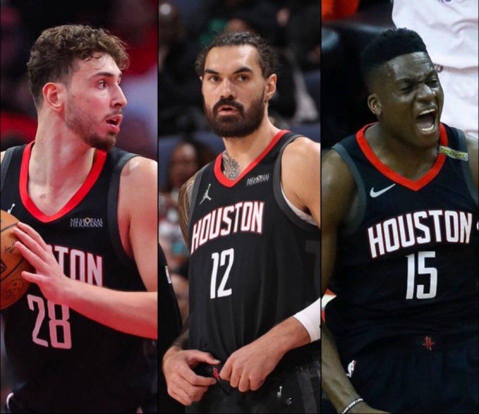 火箭队在10场比赛中的双塔阵容：申京&亚当斯：（共125分钟）净效率：+16.2