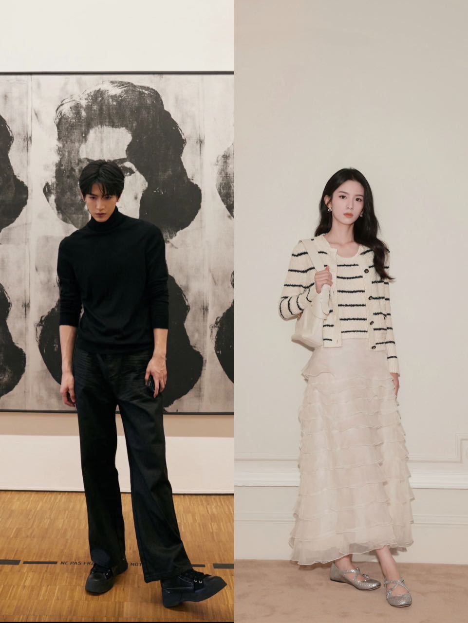 投稿：周也张凌赫95花生好权威的两张脸