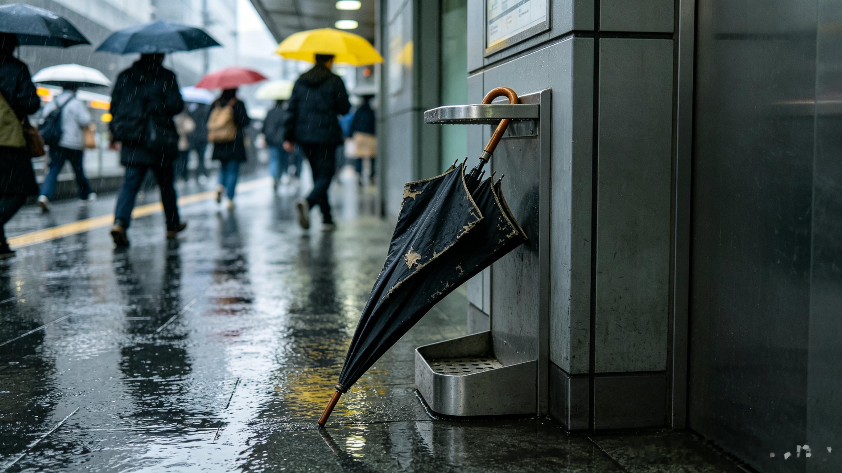 微小说大赛迷你短篇《无人认领的雨伞》梅雨季的地铁口，雨下得缠绵又汹涌。便民伞架