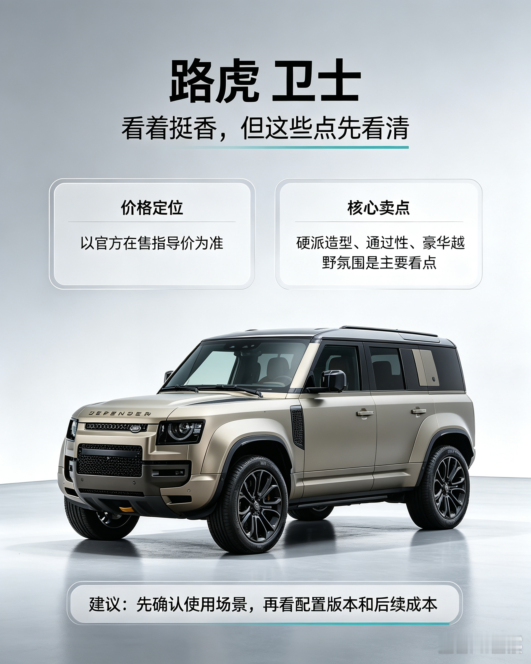 路虎卫士，这些点入手前先看清