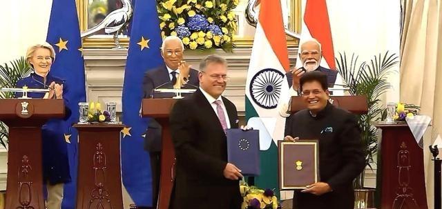 欧盟与印度达成自贸协议，德媒称，未来十年将让中国损失数千亿欧元。然而仔细看这份协
