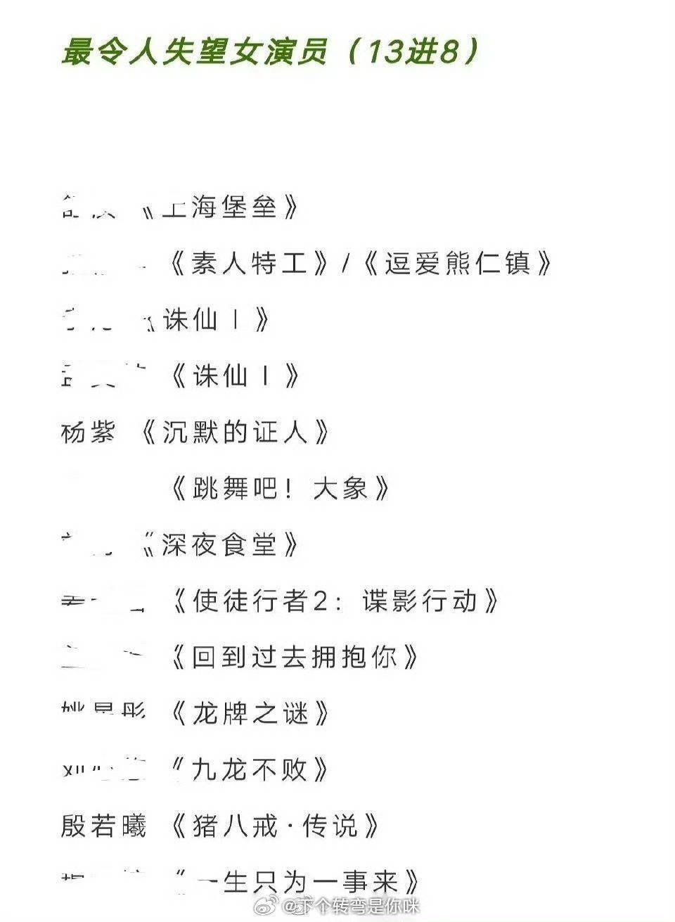 投除了紫以外的女演员