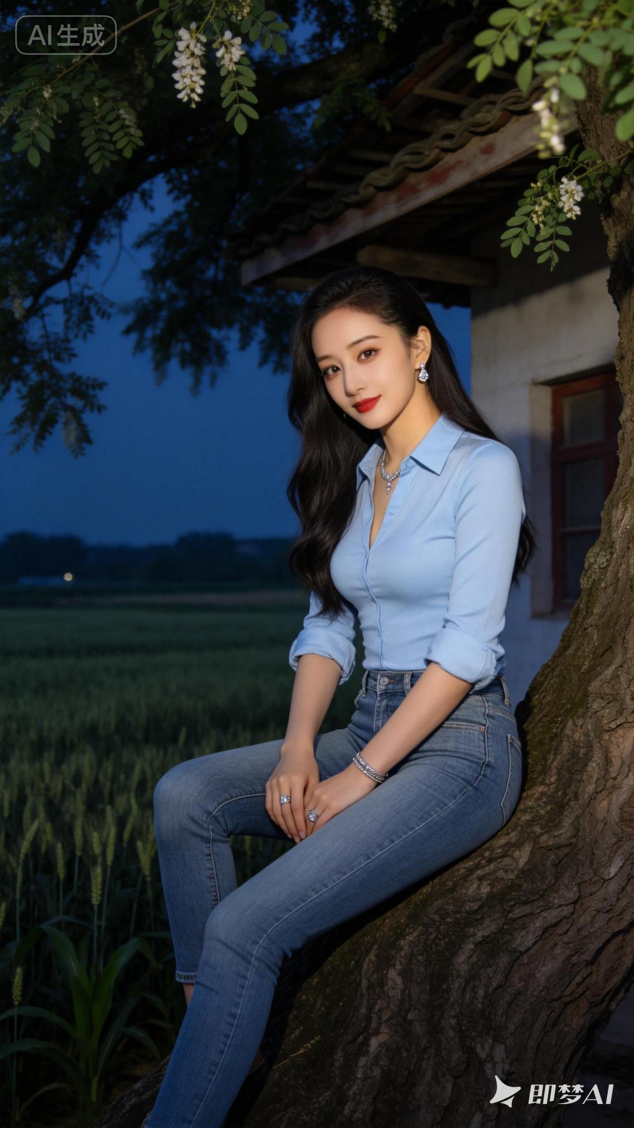 黄昏下的温柔时光，静谧的乡村生活