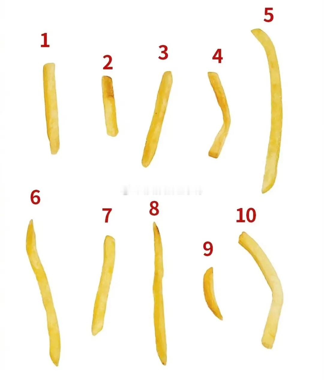 选一根你最想第一个吃掉的薯条？🍟🍟