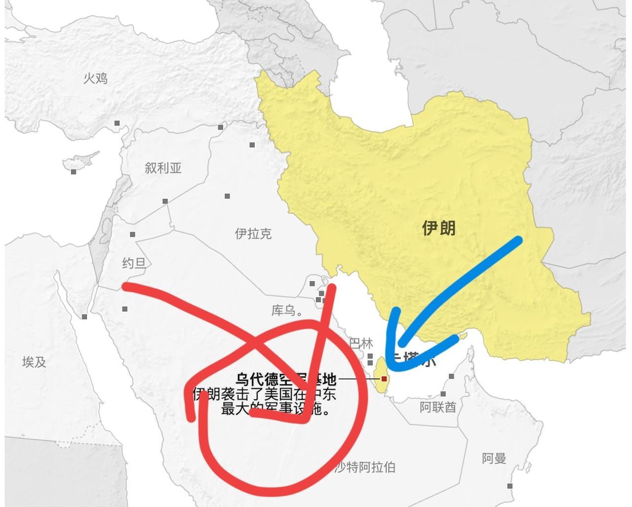 卡塔尔不理解为啥伊朗导弹袭击美军乌代德基地时他还帮着拦截，为啥这次以色列在全球国