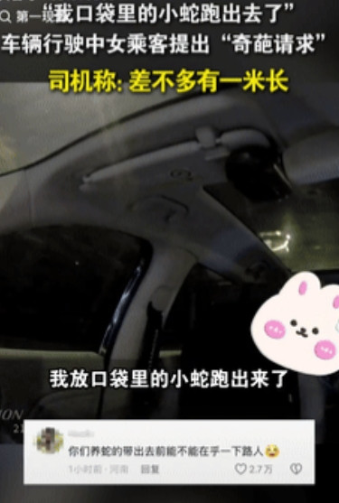 “这要求太无理了！”天津一司机行驶过程中，女乘客突然要求停车，让司机帮她找个东西