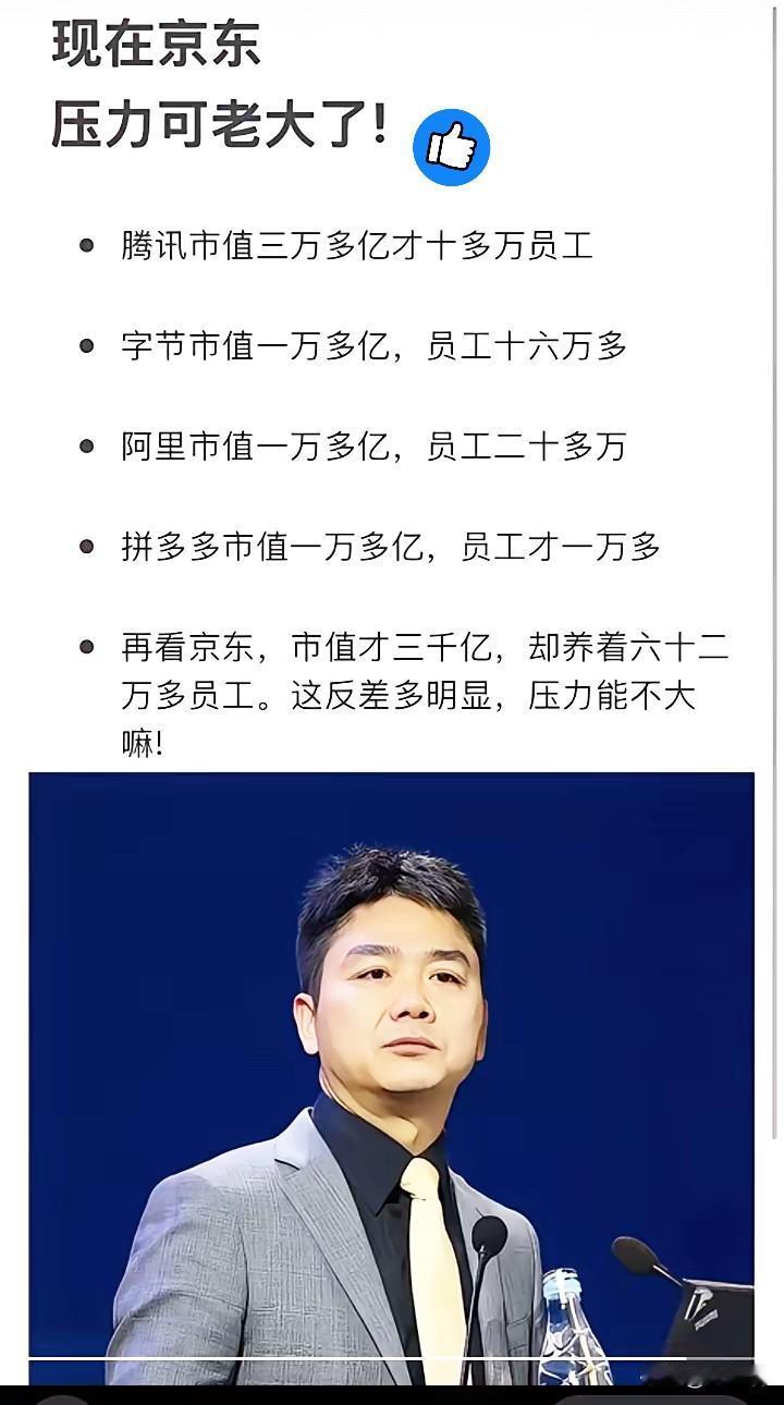 别再吐槽自己压力大了，刘强东的压力才是真·泰山压顶！别的大佬手握万亿市值，