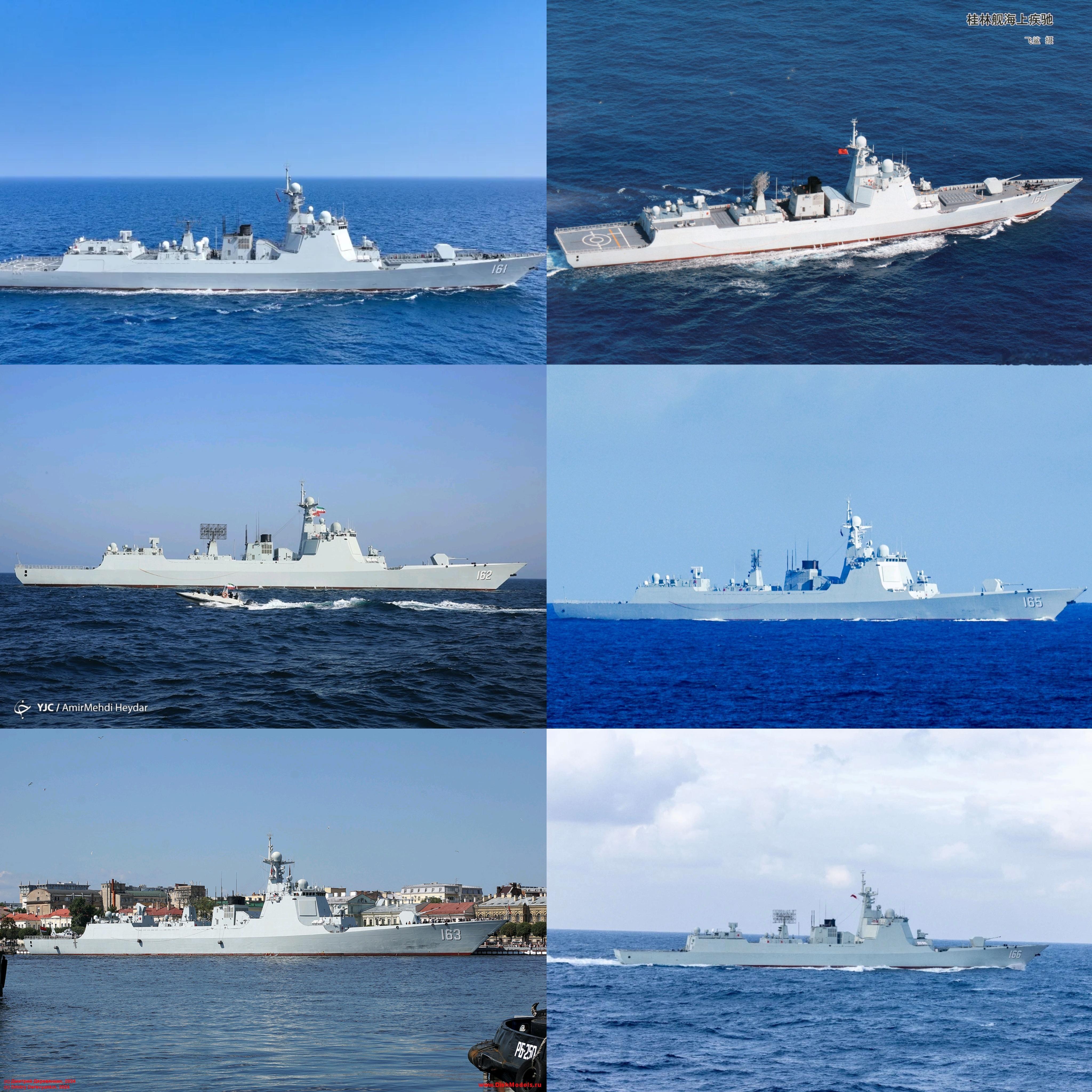 驱二支队丨052D基本型D、改进型D、新批次改进型D161呼和浩特舰、162南宁