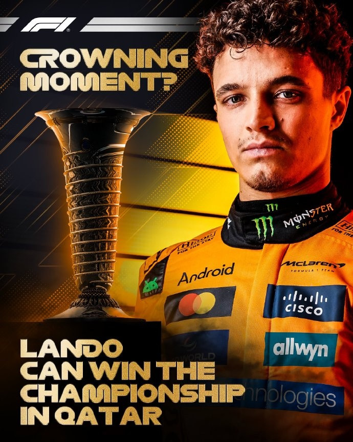 新王加冕? 若诺里斯本周比竞争对手多拿两分, 就能获得车手冠军