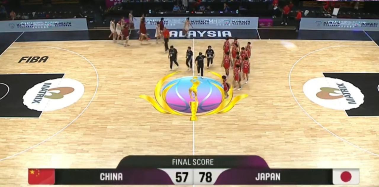 U16女篮亚洲杯，中国U16女篮57—78日本同级别女篮，今年国家队系列中国