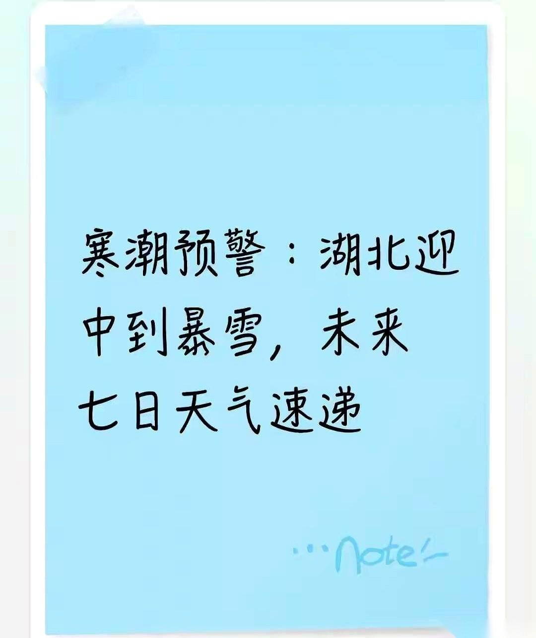 湖北这雪，下得有点猛。一夜之间，风跟刀子一样刮，鄂西北那边，雪直接堆了12厘米