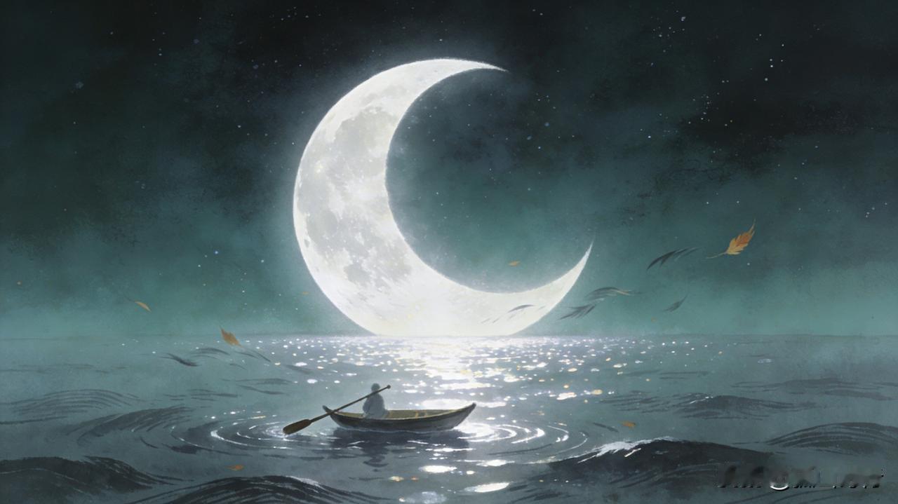 七绝·江夜别思〔文｜狐山诗行〕分光蟾影半轮秋，别浦云深不系舟。此去孤帆