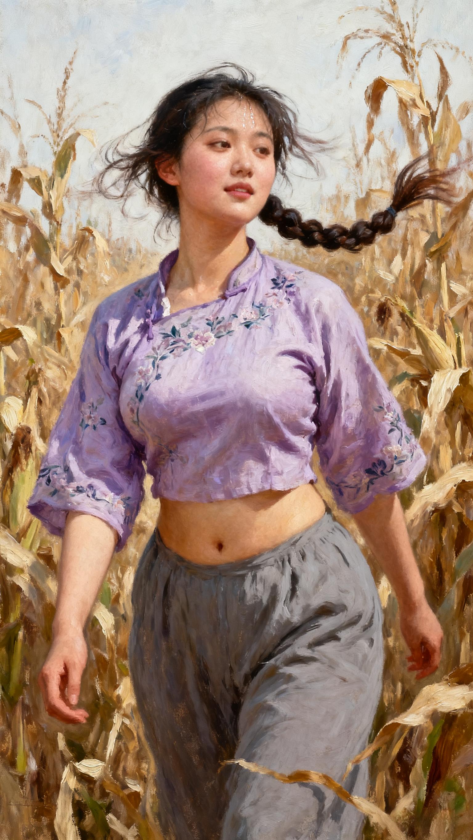 油画艺术 画中画