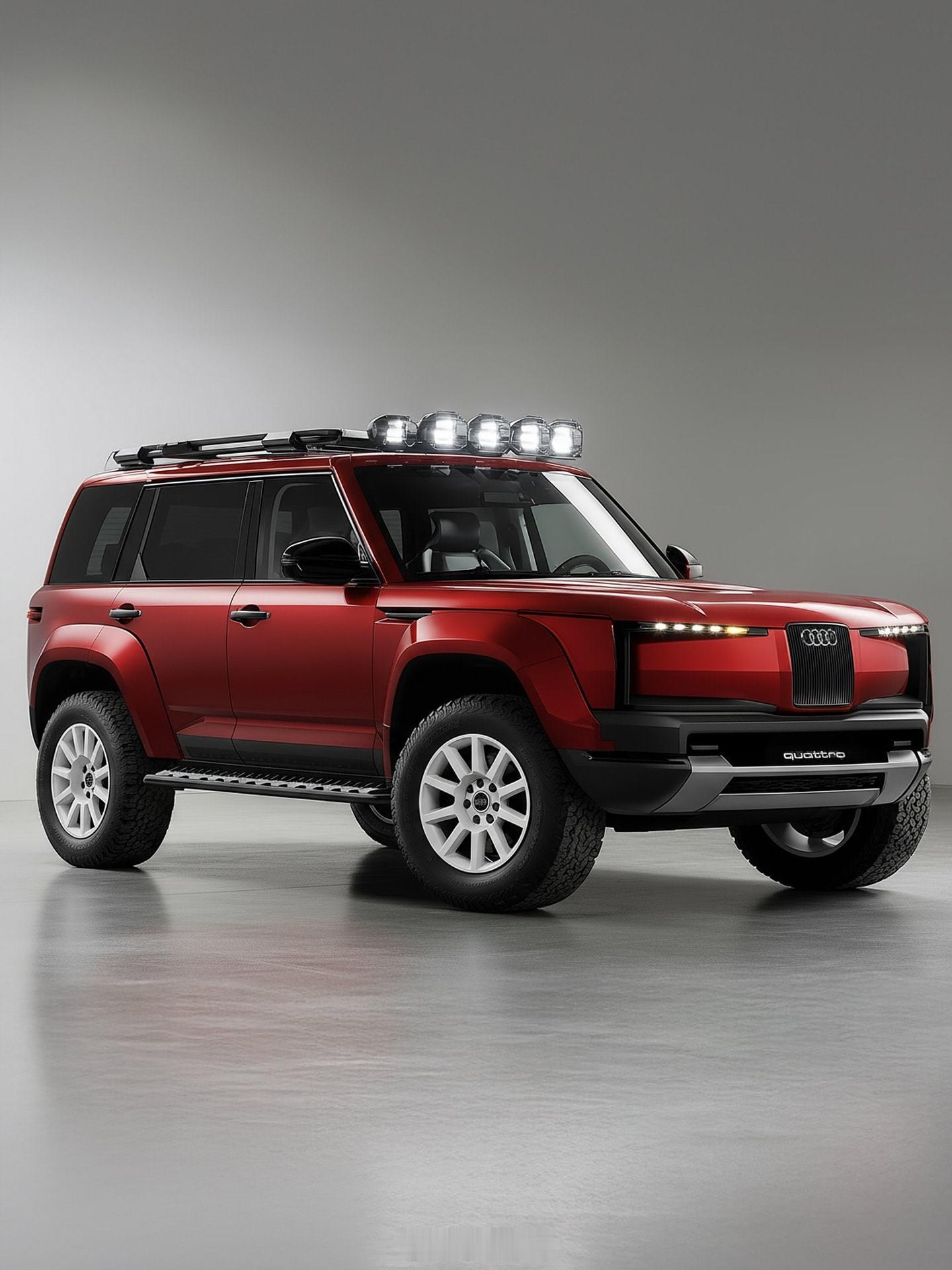 奥迪奥迪硬派越野渲染图新版本的奥迪硬派越野渲染图，是不是很帅啊🙌