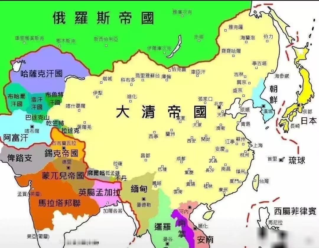 乾隆疆域1316万平方公里，不是不想再扩，是真扩不动了。地图上看着大，可往北进