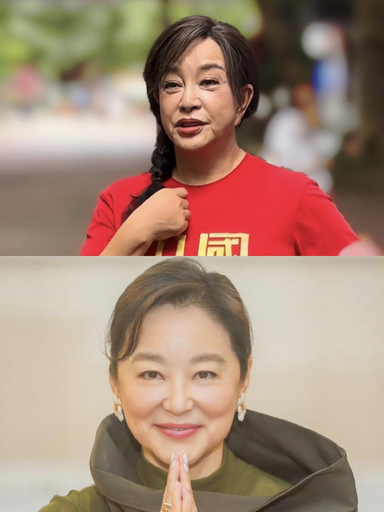 看到这一幕，刘晓庆一定后悔了吧！同样七十多岁了，林青霞没有医美，自然