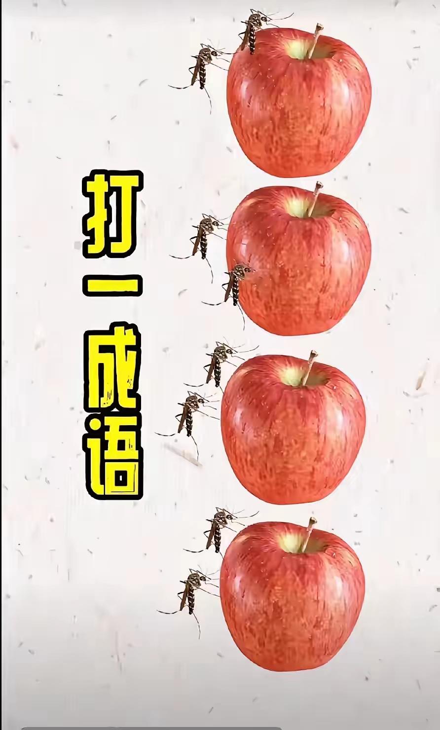 这个成语图太怪了千个猜谜高手都打退堂鼓四个红苹果八只蚊子叮一点头绪找不到