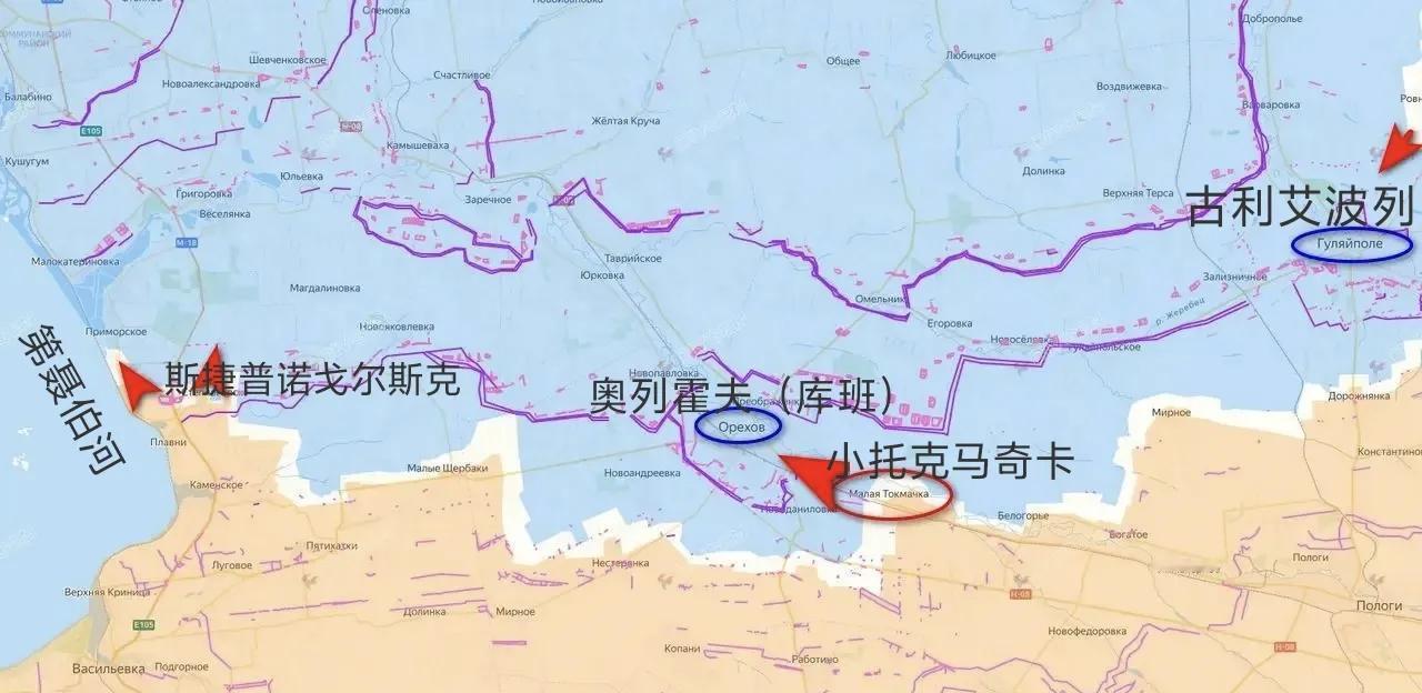 俄军第聂伯集群完全控制了扎波罗热州的小托克马奇卡。这个镇子规模较大，从其郊外几乎