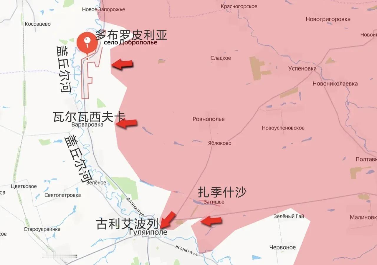 俄军利用火炮、航空炸弹和无人机摧毁了古利艾波列和扎季什沙之间的乌军阵地，几乎将乌