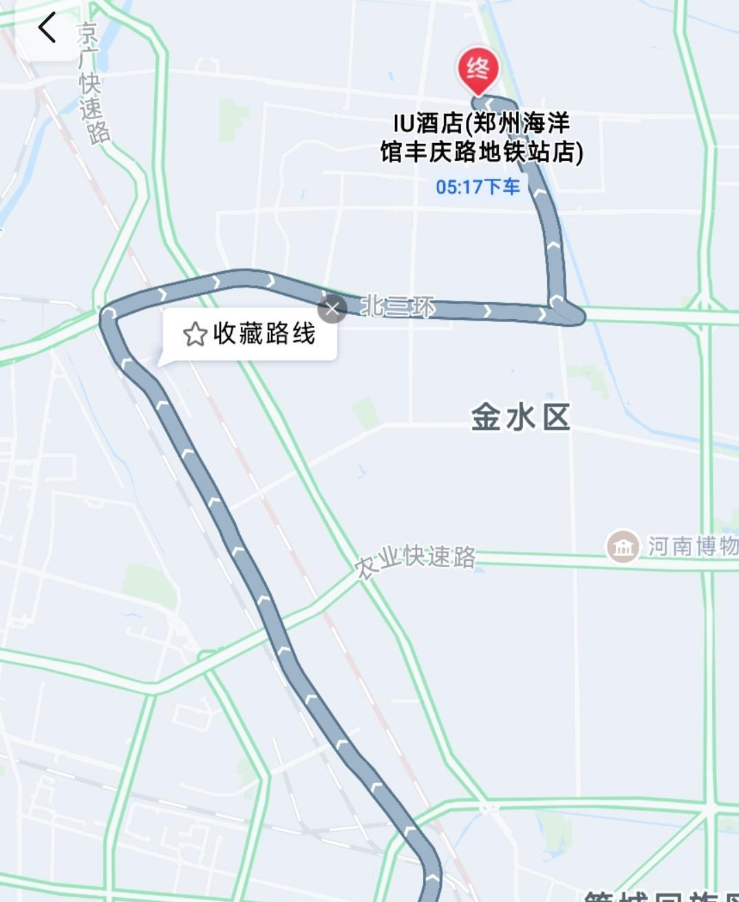 郑州的朋友来看看，司机是不是绕远路了网约车起点是火车站，终点是丰庆路地铁站，最